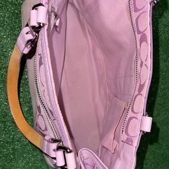 Vintage Coach Monogram Hand Bag Rare - Picture 6 of 12